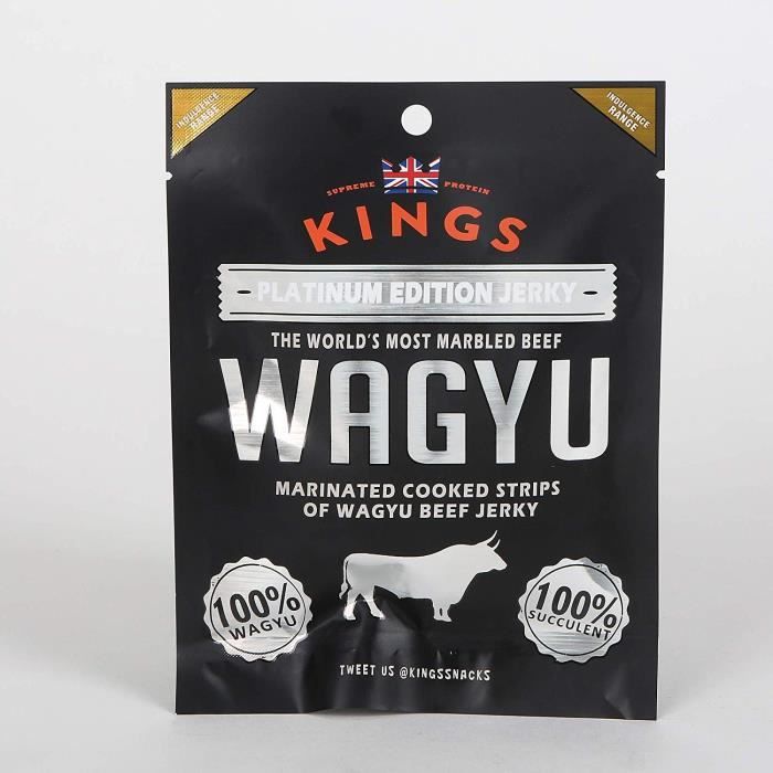 Jerky Wagyu de Kings Platinum Edition, 16 x 25g Cdiscount Sport