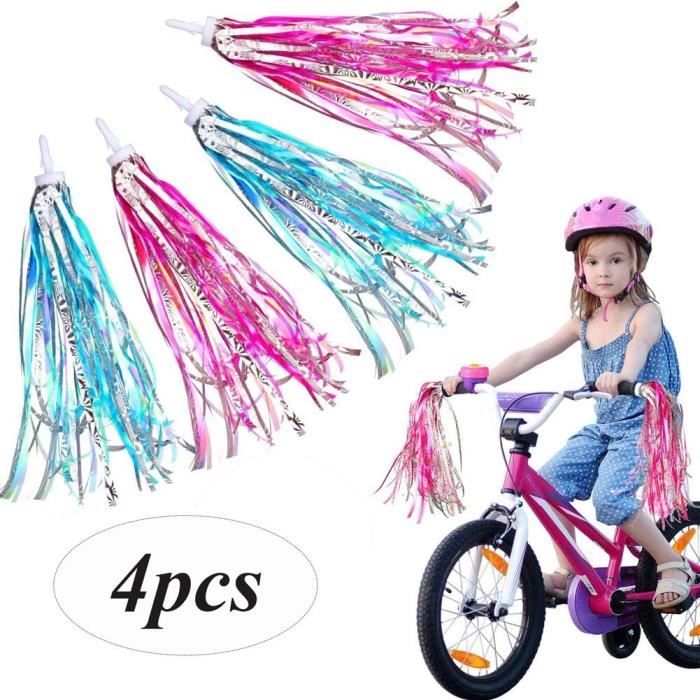 Decoration velo 2 Paires Ruban de Guidon Pompons d enfants de banderoles de velo Ruban de Guidon de velo Glands Accessoires de velo Cdiscount Sport