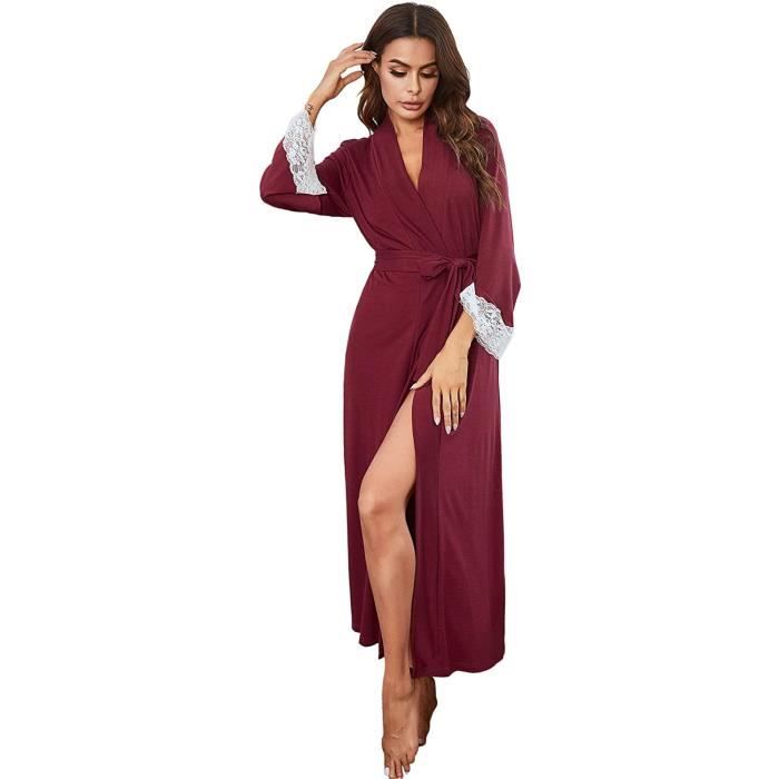Peignoir de bain peignoir femme Femmes Coton Peignoir de Bain Avec