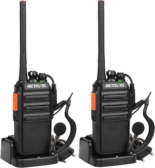 Año nuevo juguete dramático Retevis RT24 Talkie-Walkie Sans Licence 16 Canaux Two Way Radio 1100mAh  CTCSS/DCS Chargeur Européen et Écouteurs (Noir, 1 Paire) - Cdiscount  Téléphonie