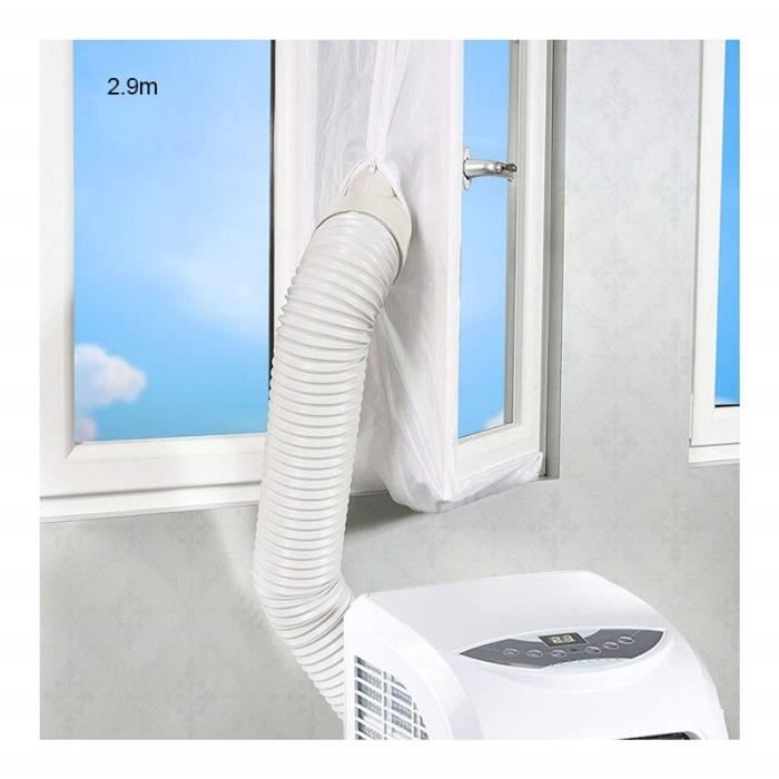 Housse,Joint de calfeutrage de fenêtre universel pour climatiseur, en tissu, 4 m, kit hermétique pour évacuation de - 3 m[E866045]