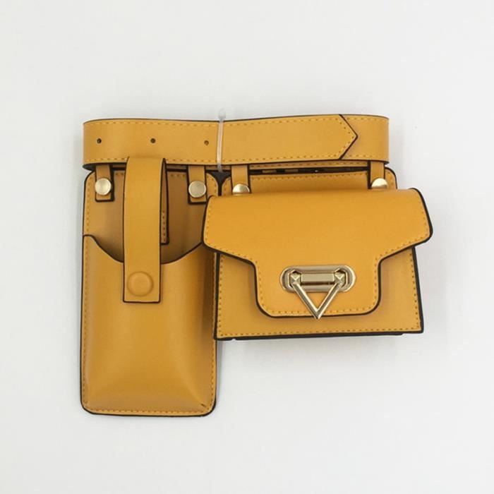 Sac banane jaune - Sac de taille pour femmes, sac de t?�l?�phone ?� la mode, sac de taille de luxe 