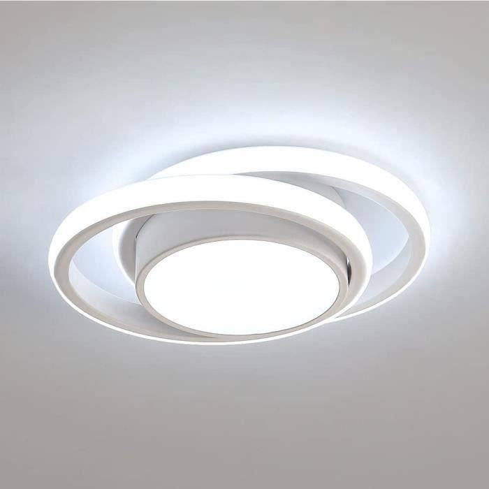 Plafonnier LED 18W 1200LM 4000K Blanc Naturel Rond Lampe Plafond Moderne Luminaire Facile à