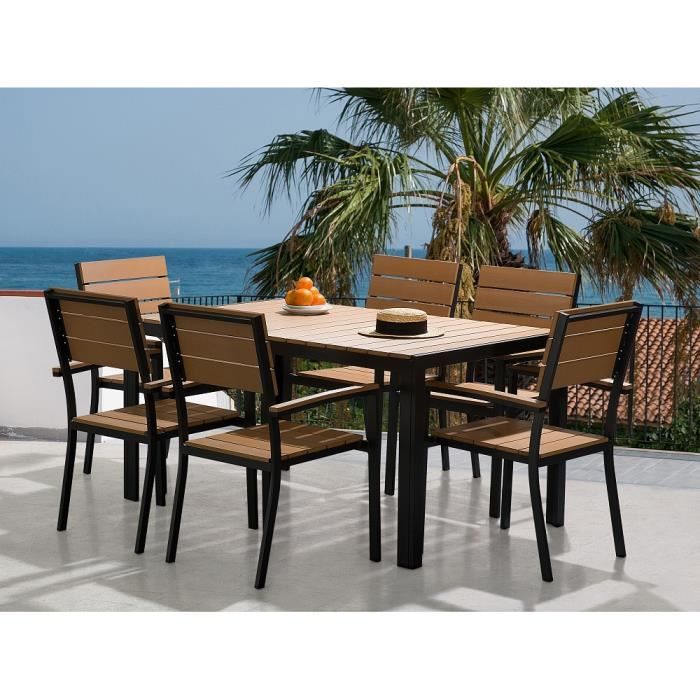 Ensemble de jardin  Table et chaises  Aluminium et polywood  Como