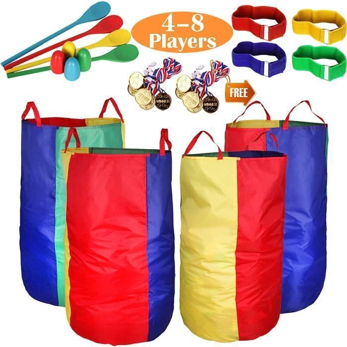 Ensemble de jeu de plein air pour enfants course à trois jambes course en sac kit de jeu de terrain danniversaire de course