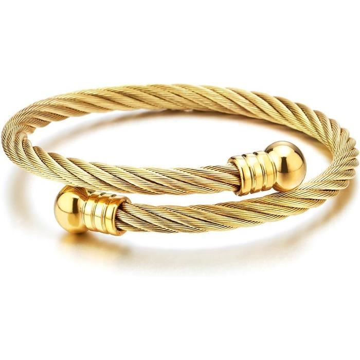 Bracelet rond en filet torsadé pour cadeau préféré de mariage pour
