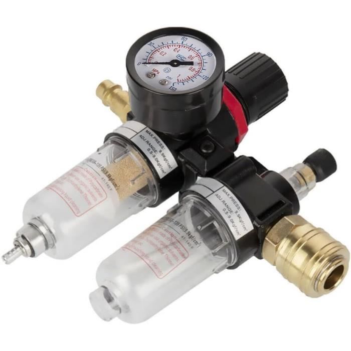 BenBow Régulateur De Pression D'air Avec Manomètre Et Séparateur Huile - 3