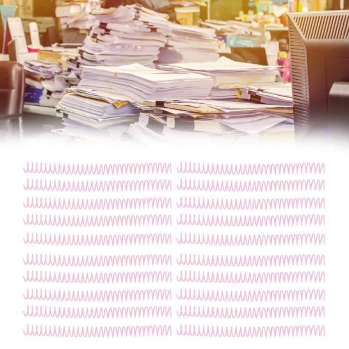 PATIKIL Lot De 20 Spirales De Reliure En Plastique De 10 Mm, Capacité