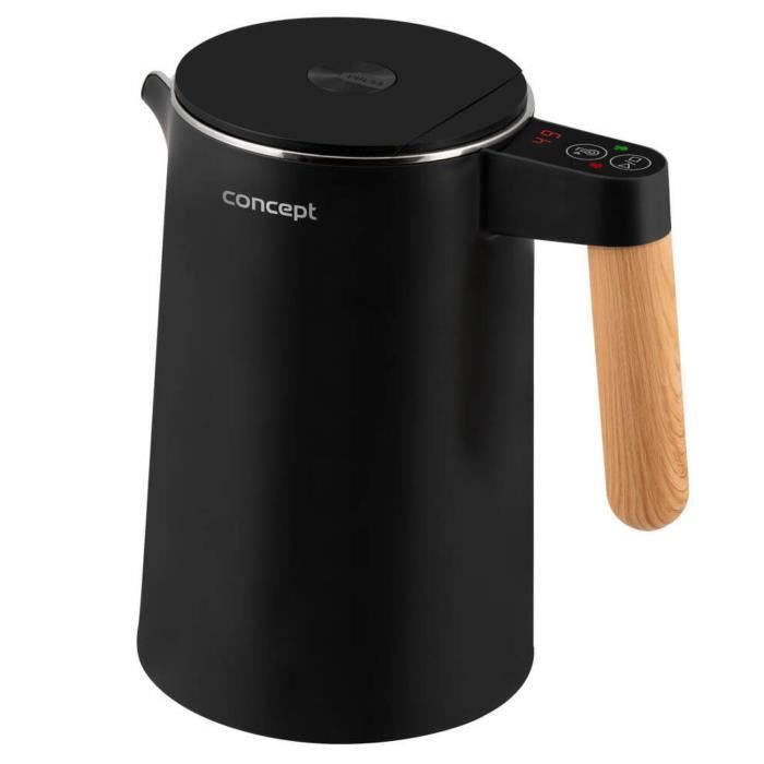 Bouilloire électrique Concept RK3301 - Contrôle de température - 15L - Noir - Anti-calcaire