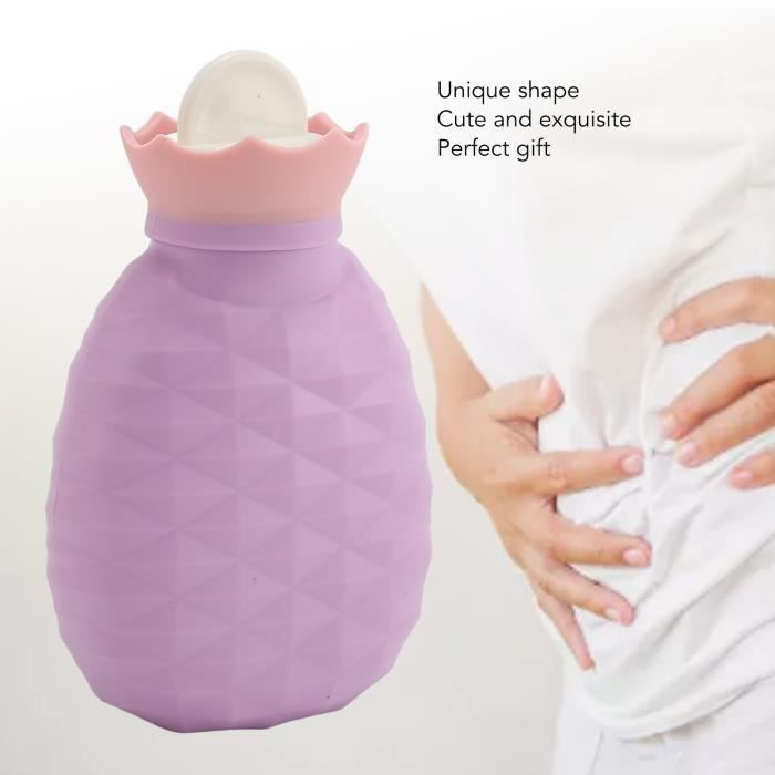 Bouillotte Électrique En Forme De Chat Avec Housse Peluche - Capacité 400ml - Chauffe-Mains Et Corps - Sécurité Anti-Fuite - Rose