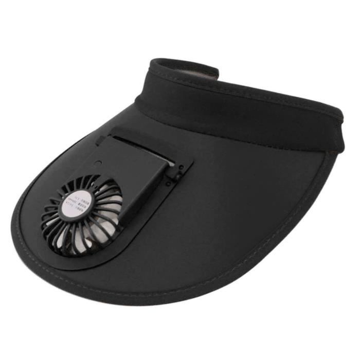 Chapeau de ventilateur - DUOKON - Noir - USB rechargeable - 3 vitesses - Ajustement confortable - Duokon