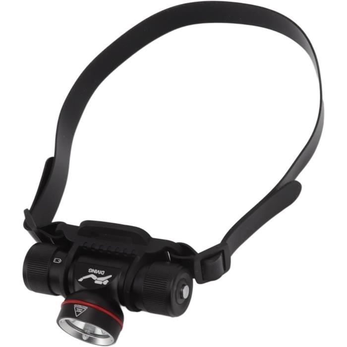 Lampe Frontale Plongée 5000 Lumens IPX68 100 M – 5 Modes, Étanche Profonde, Pour Plongée, Pêche, Natation