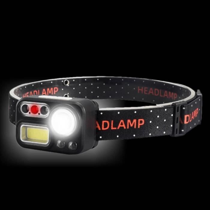 Lot de 2 lampes frontales LED rechargeables - Capteur intelligent avec