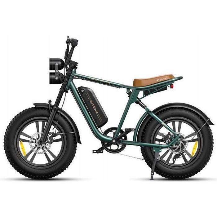 velo electrique adulte ENGWE M20 autonomie 75km tout suspendu 20 pouces fat bike de ville VTT draisienne electrique 48V13Ah Vert