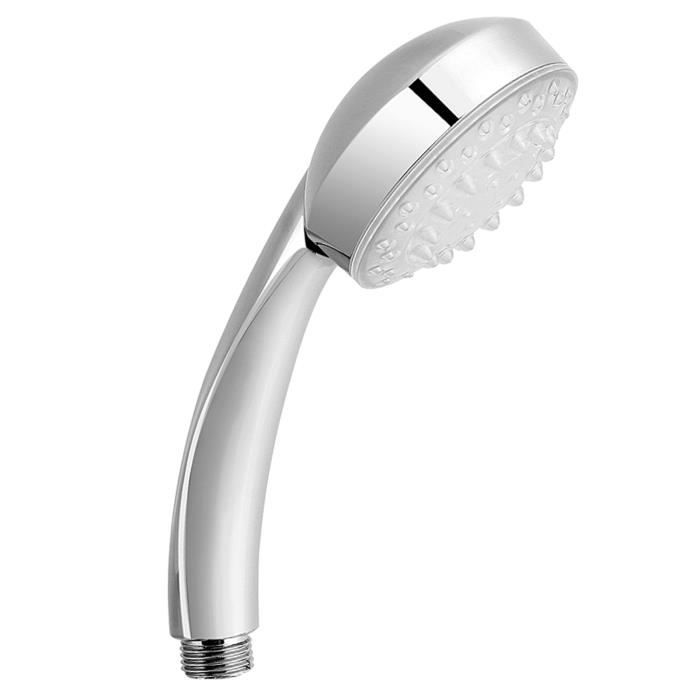 JINYOMFLY Pommeau de Douche Temperature, 7 Couleurs Douchette avec Temperature, 3 Modes Douchette Seule LED, 12,5cm Pommeau de Douche Lumineux