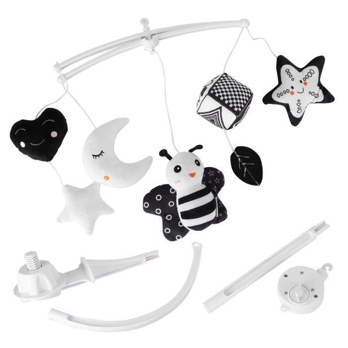 Perfk Musical Bébé Berceau Mobile Lit Cloche Jouet Nouveau-né