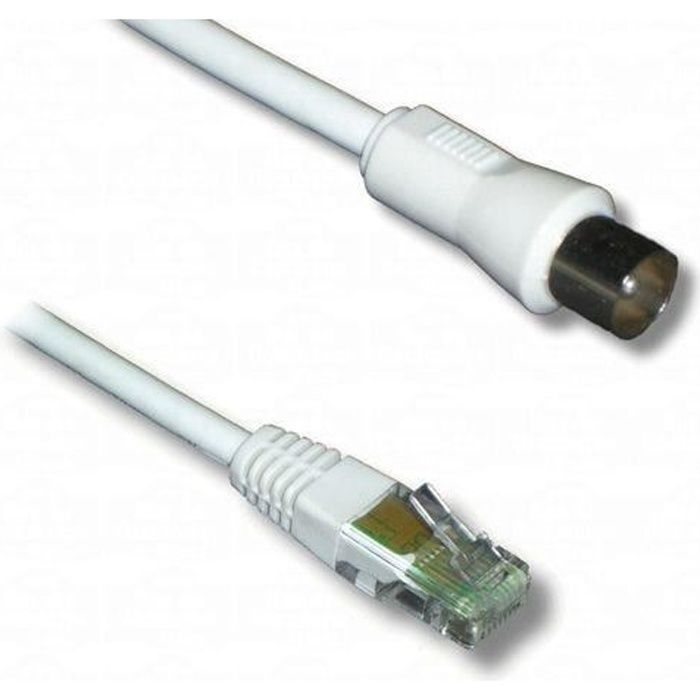 Cable spécial VDI, TV 9,5mm mâle / RJ45 mâle, 2m00