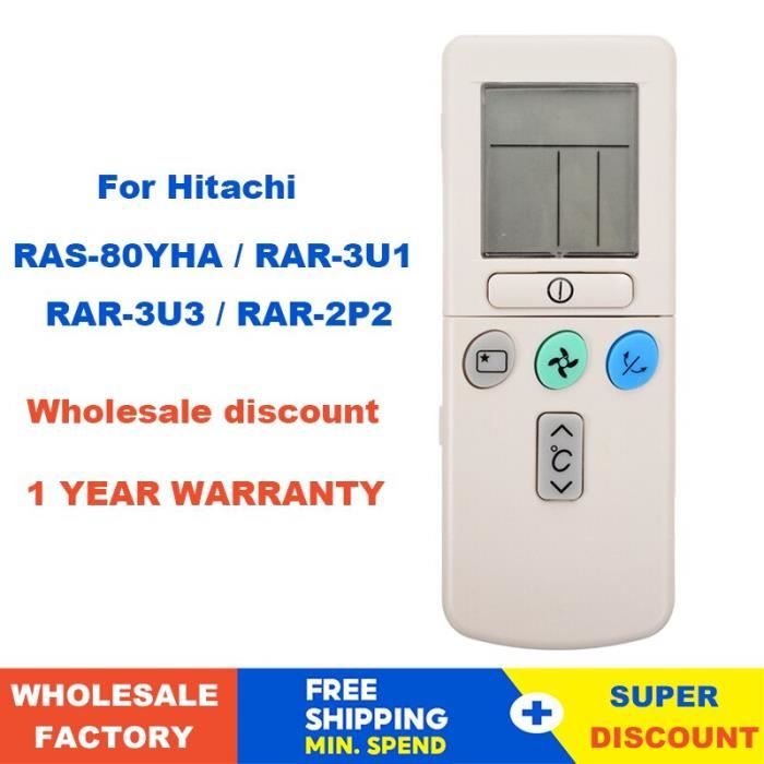 New -Télécommande de climatiseur pour Hitachi KFR-35GWH KF-35GC 433 MHz blanc Or