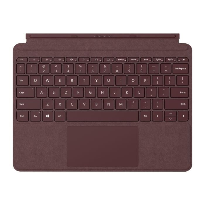 Microsoft Surface Go Signature Type Cover Clavier avec trackpad accéléromètre rétroéclairé français rouge bourgogne commercial…