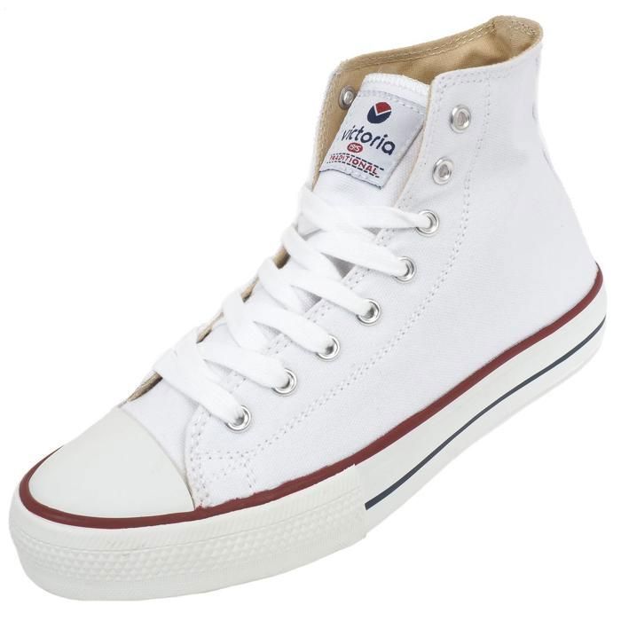 884 Chaussures mid toile Vintage mid blanc tribu lona - Victoria