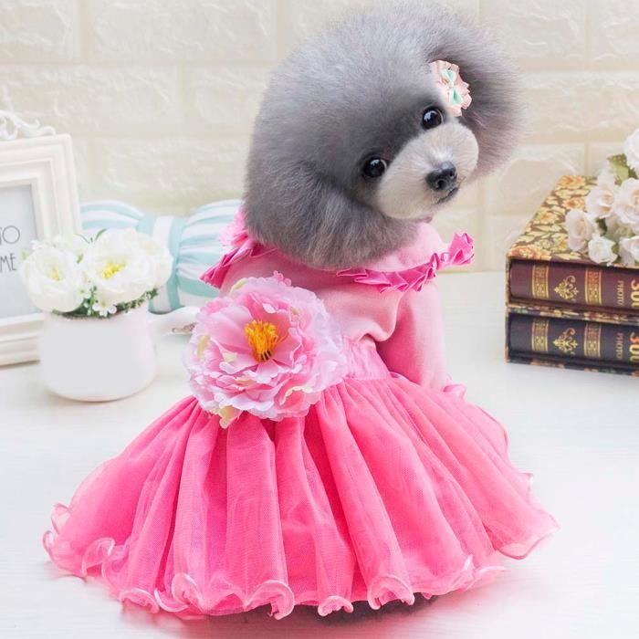 Deessesale Vetements Pour Animaux Chien Robe Pivoine Style Chat Jupe Chiot Hiver Costume Rose Abbpk Achat Vente Robe Jupe Deessesale Vetements Pour Cdiscount