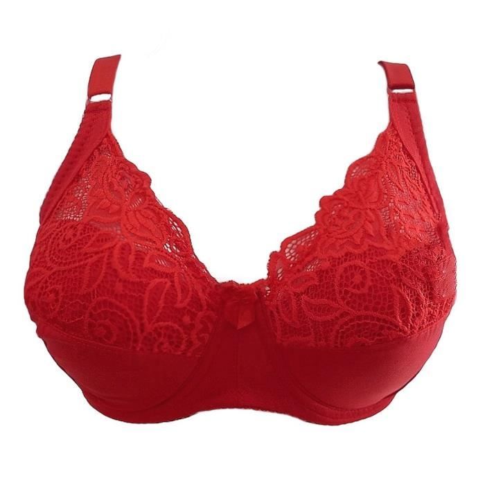 Soutien gorge grande taille rouge clearance