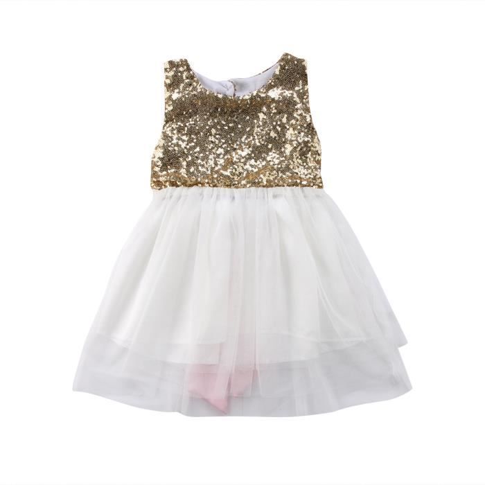 Robe paillette bebe fille