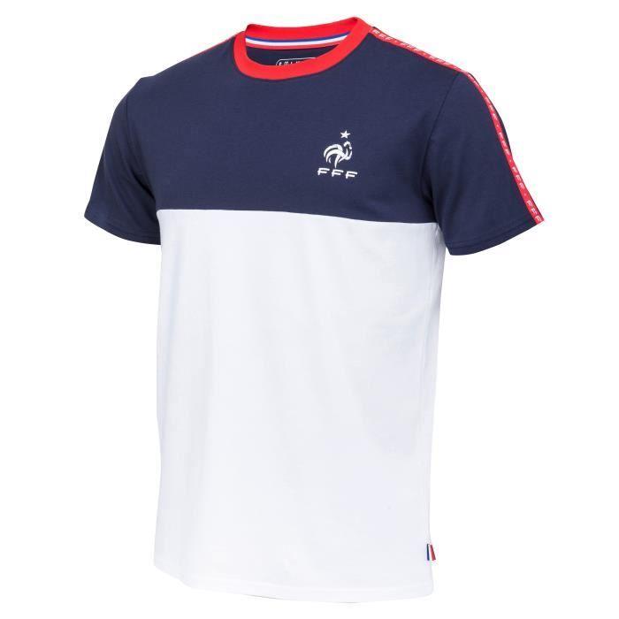 T-shirt FFF Collection officielle Blanc Manches courtes