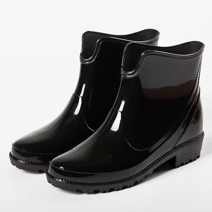 Bottes Court Eau Impermeable Bottes De Pluie Femmes Chelsea Bottes D Exterieur Anti Slip Noir Noir Achat Vente Botte Soldes Sur Cdiscount Des Le 20 Janvier Cdiscount