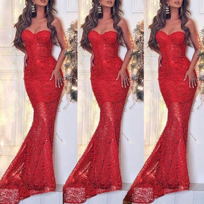 robe soiree rouge et or