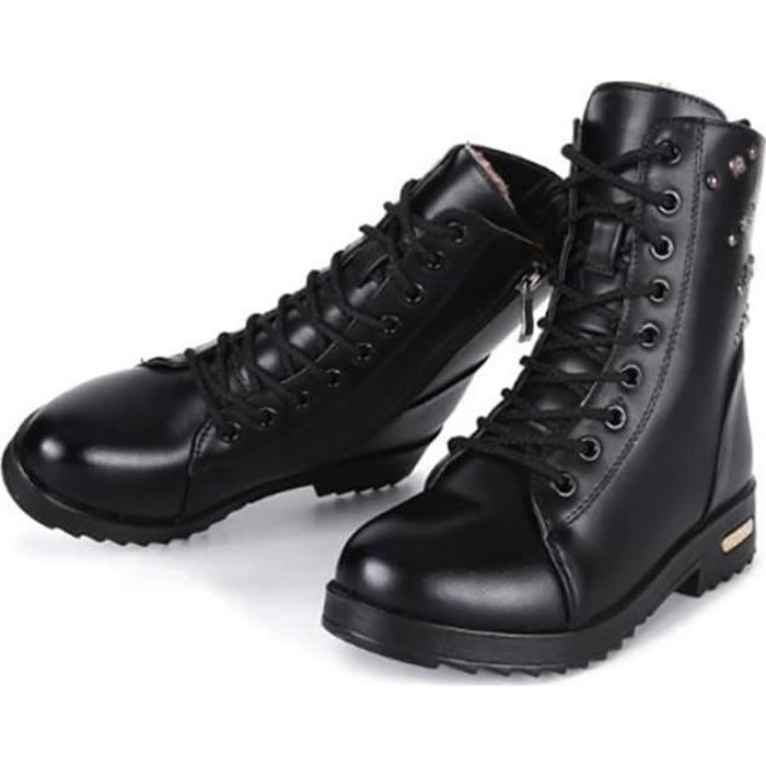 Bottines noir sales militaire femme