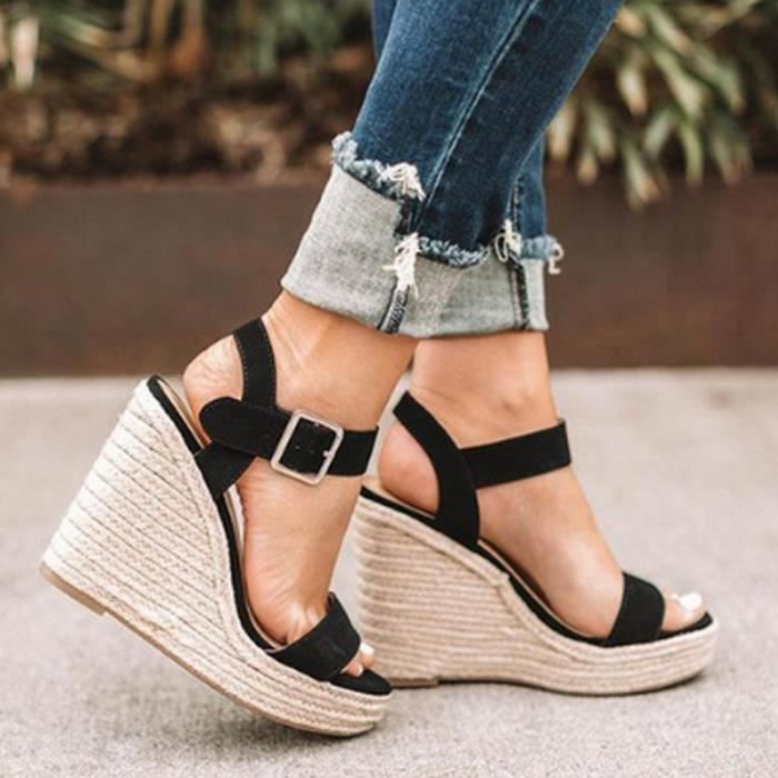 Escarpin Femmes GJ Simple Chaussures talons compens s noir