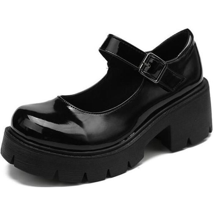 Lolita chaussures femmes Style japonais Noir1 Achat Vente