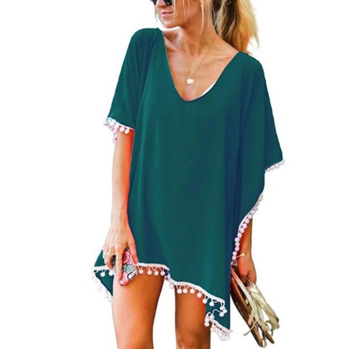 Robe De Plage Longue Caftan Bohème Femme Grande Taille - Cardigan Couvrir