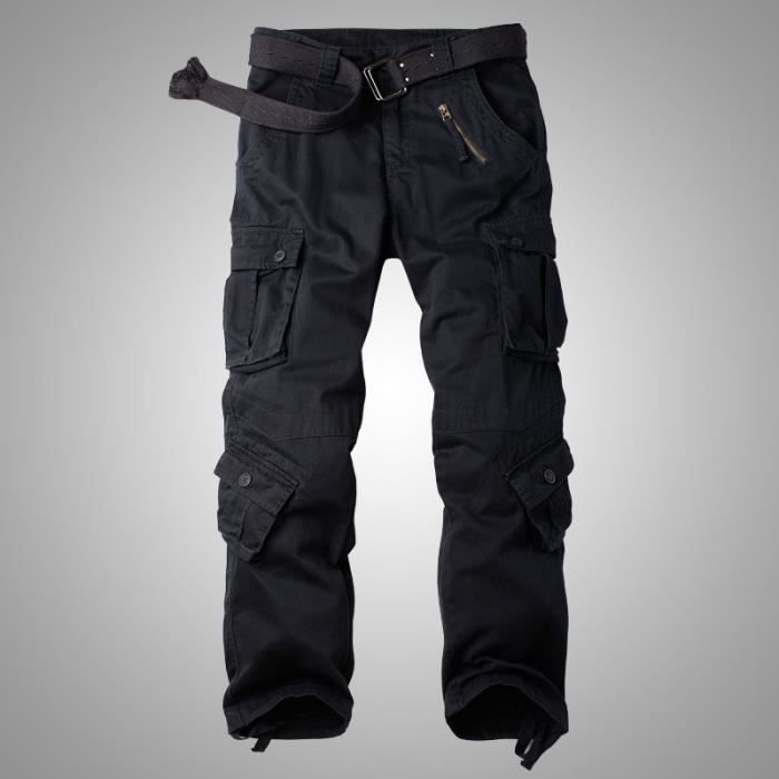 Pantalon Cargo Homme Décontracté - Multi-poches, Tissu Léger - Idéal Randonnée, Travail, Loisirs
