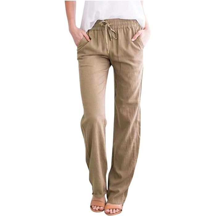 Pantalon Femme Oasis En Coton Kaki Taille 10 - Coupe Classique, état Occasion Très Bon