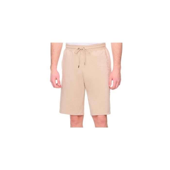 maillot de bain homme ea7 emporio armani - beige - coupe régulière - ceinture à cordon - poches latérales
