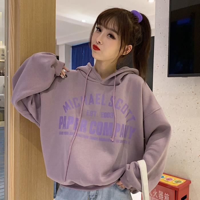 Sweat à capuche pour femme - Poids moyen - Sweat à capuche en polaire - Sweat à capuche d'été pour femme - Décontracté et léger - Noir, Noir , M