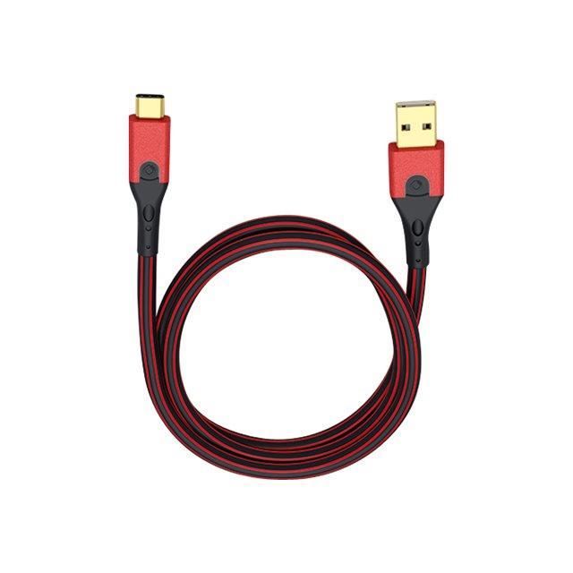 Oehlbach USB Evolution C3 Câble USB USB type A (M) pour USB-C (M) reversible USB 3.1 1 m rouge