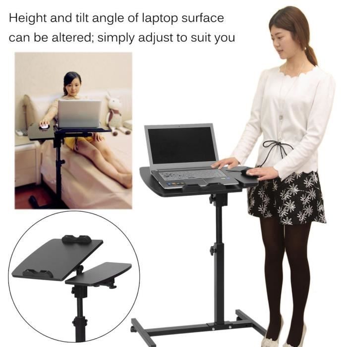 Table De Bureau Reglable Table Canape Lit 360 Degres Rotation Pc