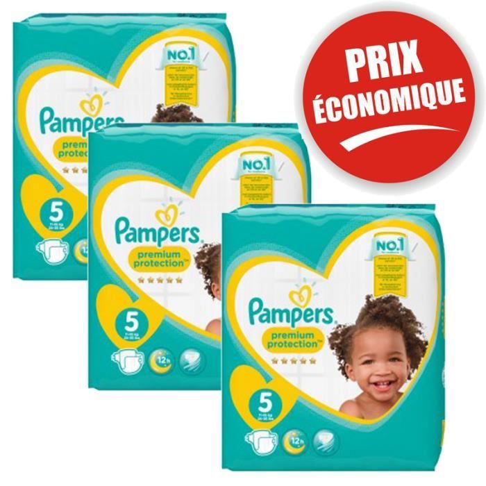 Pampers Taille 5 210 couches bébé premium protection Cdiscount