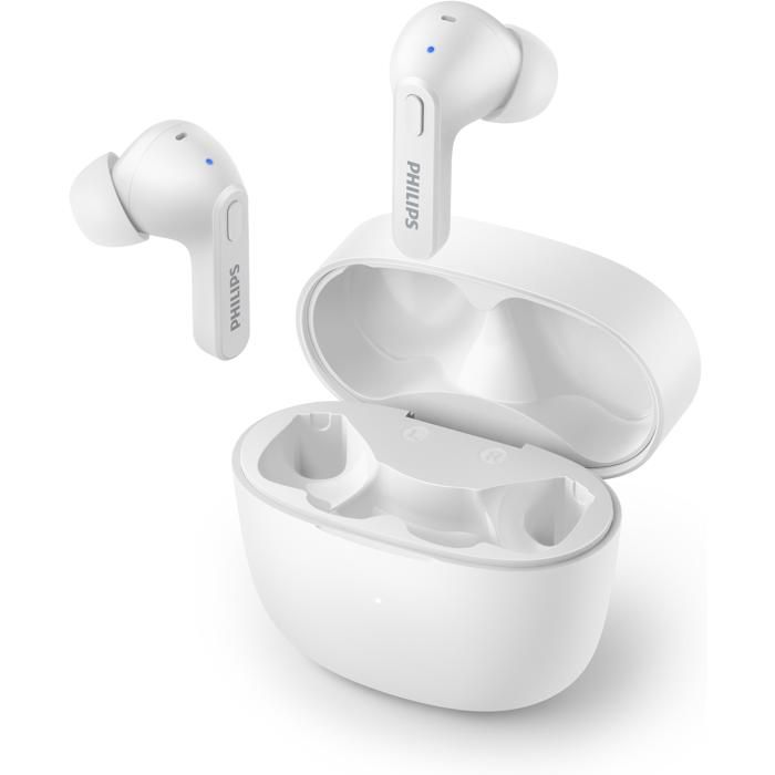 Casque Sans Fils - PHILIPS - TAT2206WT00 - Intra-auriculaire - Bluetooth - Résistant à la transpiration