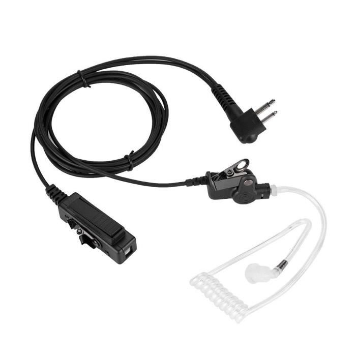 Écouteur Laryngophone Talkie-Walkie Avec Tube Acoustique Transparent - Casque Gorge Confortable