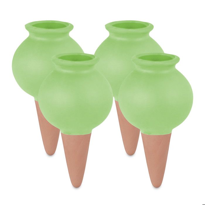 Cônes D'arrosage En Terre Cuite Relaxdays - Lot De 4, 100 Ml Chacun, Pour Plantes Intérieur/extérieur Cônes D'arrosage En Terre Cuite Relaxdays - Lot De 4, 100 Ml Chacun, Pour Plantes Intérieur/extérieur