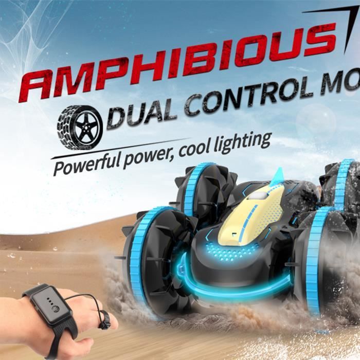 Voiture Télécommandée Amphibie VEVOR – 2,4 GHz, 4WD, Bleue, Pour Enfants Et Adultes, Neuf
