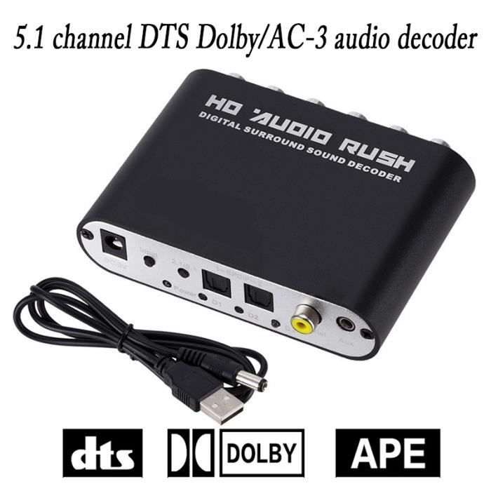 Décodeur audio DTS Dolby/AC-3 5.1 canaux, convertisseur d