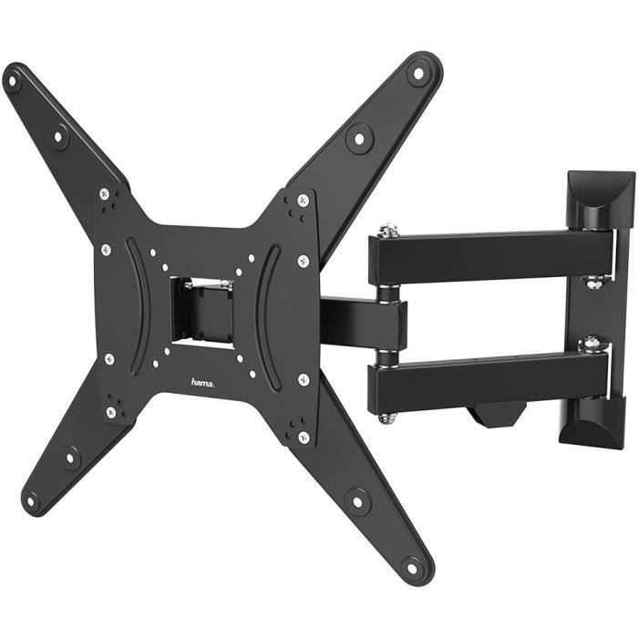 Support Mural TV Thomson Inclinable - VESA Jusqu'à 200x200, Pour écran 25 à 117 Cm (10" à 46") - Noir