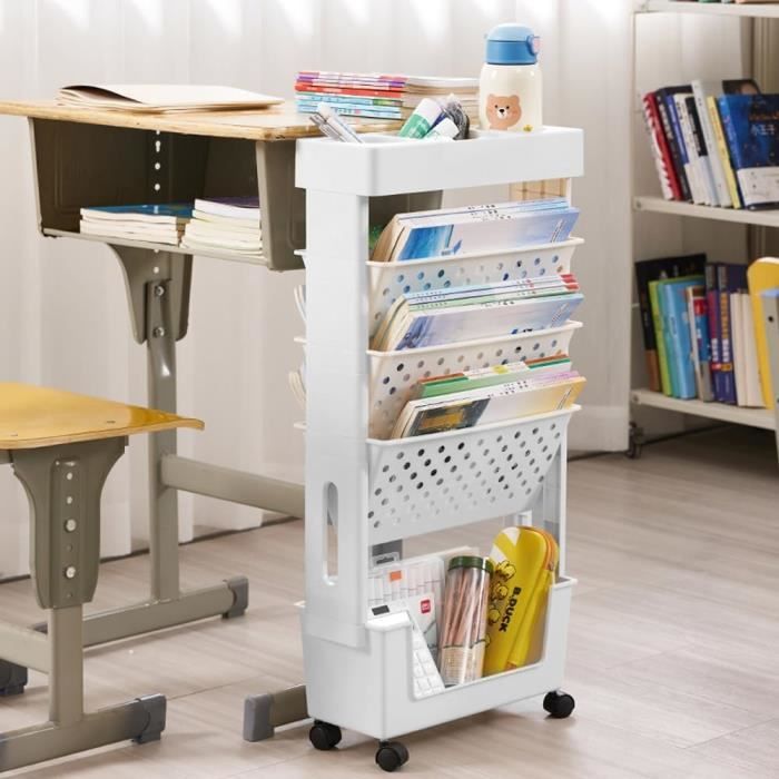 BibliothèQue Mobile Avec Roulettes Et Tiroirs BibliothèQue D'Angle En