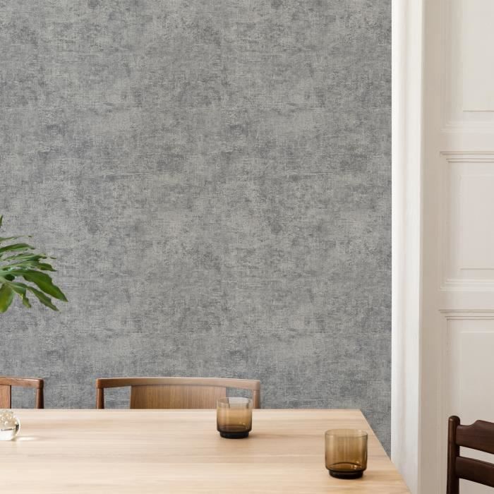 Papier Peint De Luxe Métallique Fine Decor – Noir/argent, Motif Bouleau, FD31052