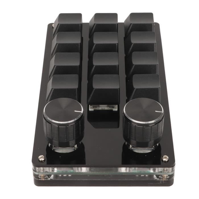 Mini clavier à 12 touches - TBEST - Programmable - Interrupteur bleu - Connexion USB - Filaire